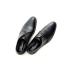 Черни официални мъжки обувки, естествена кожа - елегантни обувки за целогодишно ползване N 100018159